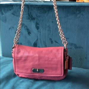 Pink Leather Coach bag